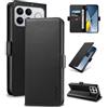 Yunubeyii Cover Libro per Xiaomi Poco F8 Ultra - [Blocco RFID] Luxury PU Leather Portafoglio Card Holder Magnetic Phone Custodia con Kickstand, Cover Protettiva Antiurto, Nero