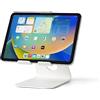 Tabdoq Supporto per Tablet da Scrivania Supporto Universale per iPad & Tablet da 8-13 Pollici - Stand in Metallo Robusto per Ufficio, Cucina & Smart Working - Bianco