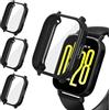 iVoler 3 Pezzi Clear Cover con Pellicola Protettiva per Xiaomi Redmi Watch 5 Active (Non per Redmi Watch 5), Copertura Completa Custodia Anti-Graffio Ultra Sottile Morbida TPU Case, Nero