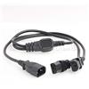 SZRMCC UPS PDU Server Cavo di Alimentazione Y Splitter IEC320 C14 Maschio a 2 x C13 Femmina 10A 250V Cavo di Prolunga (1m)