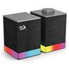 Redragon GS517 - Altoparlante per computer RGB, sistema audio stereo 2.0 con doppia connettività BT e USB, 8 effetti di illuminazione RGB, comandi touch e manopola del volume, perfetto per giochi e