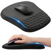 Yimomoyi Tappetino per mouse con supporto per il polso con design massaggiante, tappetino per mouse ergonomico con supporto per il polso e base antiscivolo in PU, tappetino per mouse in memory foam
