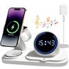 karidi 6 in 1 Caricatore Wireless per iPhone con Altoparlante Bluetooth,Stazione di Ricarica Rapida per iPhone 17/16/15/14/13/12/11/Pro/Max/Plus, per Apple Watch ed AirPods