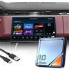 YolanAuto AI Box 2025 per auto con Android 13, CarPlay wireless & Android Auto, 8-core Qualcomm, YouTube/Netflix/Google Play Store, OTA Update - Solo per auto con CarPlay cablato (4+64GB)