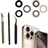 Peixiong Vetro di Ricambio per Fotocamera Posteriore per iPhone 16 Pro Max - Antigraffio, impermeabile, con adesivo preinstallato e kit di strumenti di riparazione