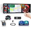 Hikity Autoradio Bluetooth 1 DIN Stereo Auto Bluetooth Compatibile con Wireless CarPlay & Android Auto 6,5 pollici Incell Touchscreen Lettore Radio RDS/FM/AM/Microfono/Telecamera per Auto