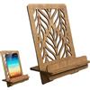 WOUYTPE Supporto per Cellulare in Legno, Porta Telefono Scrivania in Legno, Supporto per Telefono Portatile, Adatto a Diversi Modelli di Telefoni Cellulari, Tablet di Piccole Dimensioni, ecc