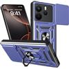 YANJIEER ESONG Cover Antiurto per Xiaomi Redmi Note 14 4G 164, Custodia Armor Protettiva di Grado Militare, Scorrevole Fotocamera Proteggi, Magnetica Anello Supporto,Hard PC&TPU Bumper Case Blu