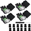 YIOVVOM DB9 Breakout Connector, DB9 RS232 D-SUB femmina adattatore seriale porta 9 pin bianco adattatore a terminale connettore modulo segnale con custodia set di 4