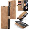 Sojlecyu Cover per Samsung Galaxy Z Fold 4 Custodia, a Libro Portafoglio in Premium Pelle PU Porta Carte Flip Case Supporto Protezione Case Cover per Samsung Galaxy Z Fold 4, Marrone