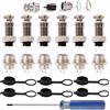 RUNCCI-YUN 6Pcs GX16 2-Pin Connettore aviazione 2 pin 5A Maschio Femmina Plug Metallo Connettore pannello Presa spina con Gomma Berretto