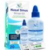 PLUSQMED Set Sinus Rinse - Set di biberon Neti Pentola + 20 sacchetti di sale originali