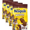 NESQUIK Biscotti Frollini con Cacao, Sacchetto 300g (Confezione da 4)
