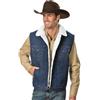 Wrangler Men's Sherpa Lined Denim Vest, Denim/Sherpa, Medium