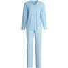 CALIDA Lovely Nights Set di Pigiama, Blu Cascata, 42-44 Donna