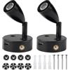 CPROSP 2 pezzi 3 W 12 V LED lampada camper dimmerabile con USB 3 - 6000 K, 12 V, luce da lettura a LED, interruttore regolabile, 180 lm, 59 x 97 mm, colore nero