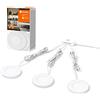 LEDVANCE LED SPOT Slim Magnet luce magnetica sottopensile, 75mm, 8,5W, 3x230lm, design rotondo e luce bianca calda (3000K), set di tre luci sottopensile con modulo LED integrato, protezione IP20