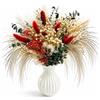 CAwished Bouquet di fiori secchi con erba della pampa, code di coniglio, erba gemma e gypsophila per decorazioni per la casa, decorazioni boho, decorazioni da tavolo e da parete per matrimoni