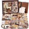 Irayin Set di Accessori per Scrapbook Vintage, 136 Pezzi Estetici Bullet Junk Journaling con Griglia A6, Album da Viaggio, Regalo Fai da te per Ragazze e Donne (Coco)