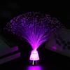 XiXiRan Lampada a Luce Variabile a Fibra Ottiche, Lampada in Fibra LED con Base in Vetro Che Cambia Colore, 6 Colori Che i Cristalli Base di Ghiaccio Luce Notturna Design Retrò