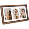 Shampsen Cornice portafoto da 10x15 cm, per 3 foto, con passepartout, da parete e da tavolo, regalo per compleanno, anniversario, festa della mamma