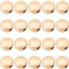 BENECREAT 20 PCS Perle Placcato 18K Oro Reale Perline per l'artigianato Accessori per Gioielli Fai da Te Colore Oro a Lunga Durata, Rotondo 5x3mm