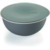 Guzzini 53101176 Re-Generation, Contenitore Tondo con Coperchio in Materiale Plastico Riciclato, 21.4xh9.7 cm, Made in Italy-Verde Sabbia, 1.8 Litri