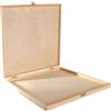 Wooden World - Scatola regalo in legno, ad esempio per un disco in vinile o una collana unica - 35 x 35 x 3,7 cm