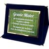 ByClay Laboratory Targa Ringraziamento Allenatore Calcio | Ricordo Grazie Mister su Cofanetto in Velluto | Idea Regalo Allenatore Fine Stagione | Targa Ricordo Squadra Calcio 20x15 cm