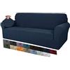 MAXIJIN Copridivano extra large jacquard creativo per 3 o 4 posti, 1 pezzo copridivano antiscivolo super elasticizzato per cani Pet Friendly divano copridivano per mobili (4 Posti, Blu Navy)