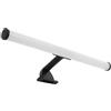 LED Universum - Moderna lampada LED da specchio Salma, 40 cm, colore nero, rotonda, 6 W, 750 lm, 4000 K, IP44, per bagno, specchio o come lampada da immagine, a incastro, montaggio a parete