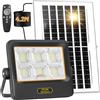Eleganted Faro Led Esterno con Pannello Solare, 5130LM Fari Solari a Led da Esterno IP67 Impermeabile Lampione Solare, SMD Ultra Faretto led per Giardino