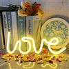 UExnkj-Y Insegne Love al Neon,Insegna al Neon Del Cuore Decorazione Murale al Neon Per Matrimoni, Feste, Soggiorni, Casa, Bar, Hotel Luci al Neon a Led Alimentate a Batteria o USB