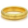 Bestyle Bracciale elastico in acciaio inox, per donne e ragazze, larghezza 10 mm, 16 mm, 20 mm, argento, oro, oro rosa, nero, 16-21 cm, Acciaio inossidabile