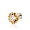 limerencia 18G Titanio Piercing Labret, Helix Piercing Senza Fili Plug Press Fit Anallergici Piercing per Tragus Lingua Sopracciglio Labbro Septum Naso