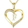 TINGN Collana in oro con lettere da donna - oro 14 carati placcato in oro 14 carati, collana da donna con lettere dalla A alla Z, regalo di compleanno, regalo personalizzato per donne e ragazze