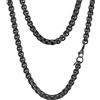 PROSTEEL Catena a Maglia Veneziana, Collana Uomo, Collana Donna, in Acciaio Inox Chirurgico, 8mm Larghezza, 46-76cm Lunghezza, Confezione Regalo Inclusa