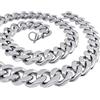 Rugged Steel, catena a maglia da uomo in acciaio inox, color argento, larghezza di 1,5 cm (165-275 g) massiccia e acciaio inossidabile, colore: argento, cod. KEP50-80