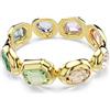 Swarovski Bracciale rigido Gema, Cristalli oversize, Taglio misto, Multicolore, Placcato color oro (M)