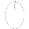 day berlin day.berlin collana Twist da donna placcata oro rosa 18k, catena sottile ritorta senza ciondolo, 40+5cm regolabile, acciaio inox 316L, senza nichel e resistente all'acqua