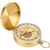 Mitening Bussola Precisa, Bussole Militare Vintage Professionale Tasca Portatile in Ottone Portatile Nottilucenti Navigazione Compasso Impermeabile per Escursione Trekking Campeggio Avventura