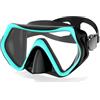 Neuytiky Maschera subacquea per adulti e adolescenti, maschera subacquea per uomo e donna, panorama a 180°, regolabile, cinturino in silicone, anti-perdite, maschera per immersioni, snorkeling e nuoto