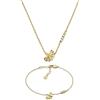 Emporio Armani Donna Collana e Bracciale in Ottone Dorato, Set
