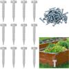 FANGCCC Confezione da 12 staffe per traversine ferroviarie - Pali in acciaio zincato resistente con design seghettato - facili da installare per traversine da giardino, aiuole rialzate, bordi di fiori