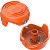 ERHUO Confezione da 2 tappi di ricambio GH3000 compatibili con Black & Decker GH3000 GL 680 GL8033 GL9035 mangiatore di erbacce con 90583594 copritappi parti autoalimentazione singola linea