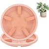 M METERXITY 2 PCS Sottovasi per Piante, 6 Pollici 15.2 Cm Diametro Esterno Anti Marciume Radicale Resina Sottovaso per Piante [4.7 Pollici Diametro Interno, Rosso Terracotta]