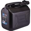 Draper Tanica in plastica da 10 l, tanica per benzina, diesel, con beccuccio flessibile, colore nero, 09058