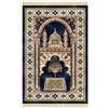 Nicoman Tappeto da preghiera musulmana dal design elegante | Janamaz | Sajadah | morbido tappeto islamico in tessuto di velluto spesso (blu)