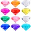 Generic Diamanti acrilici colorati per bambini, 12 pezzi, 40 mm, in plastica, diamanti acrilici, trasparenti, cristalli diamantati per vasi, decorazioni da tavolo, feste, matrimoni