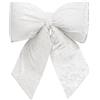 KI Store Fiocchi di Natale Bianco Punta dell'albero di Natale Fiocco natalizio grande 54cm in velluto, Fiocchi e nastri Decorazione albero di Natale Addobbo per albero di Natale
